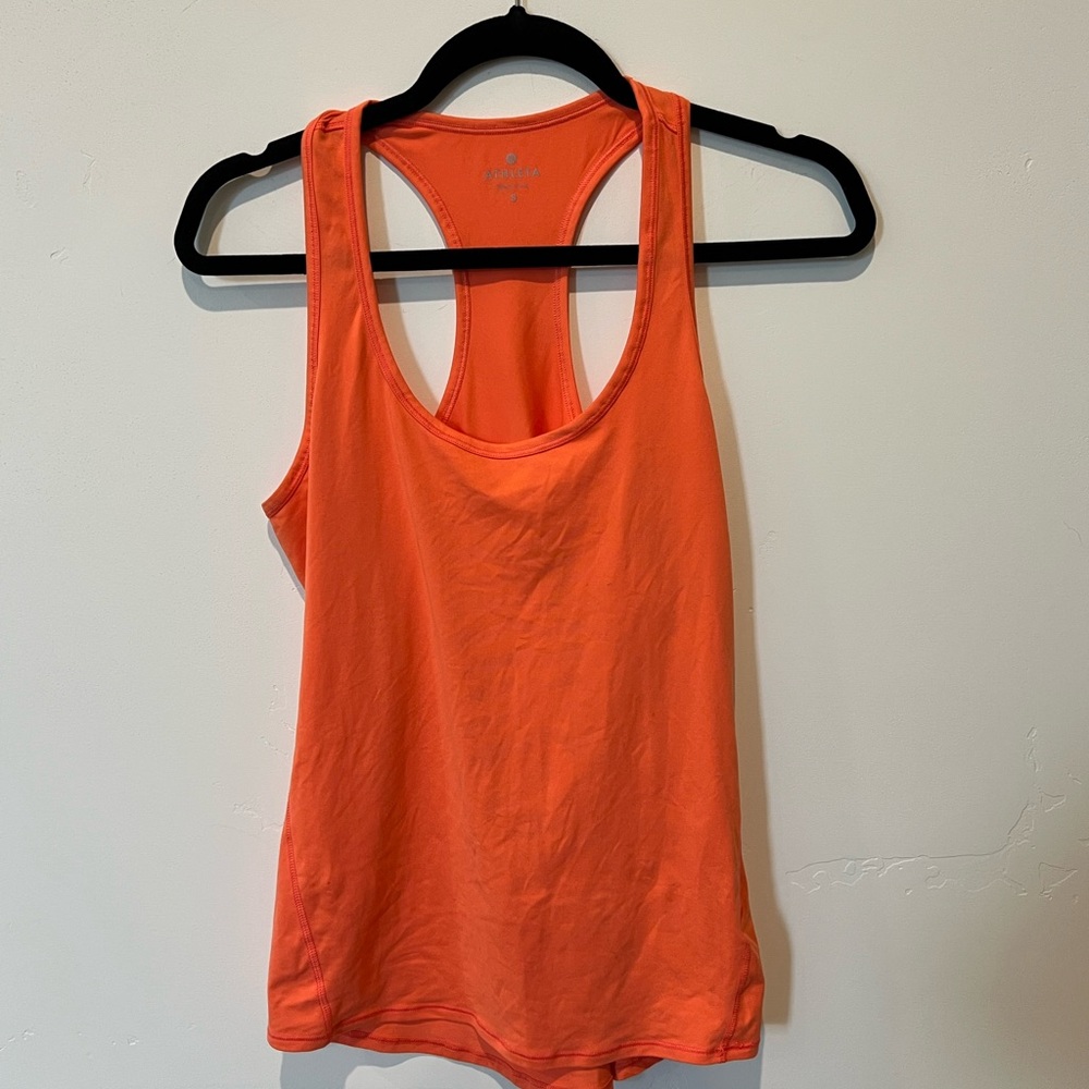 Athleta Orange Racerback Tank Top Size Small Women’s Athleisure Workout Sporty
